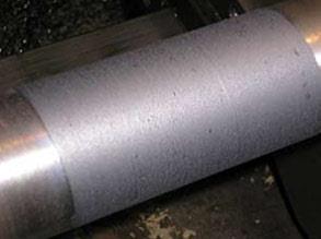 Shaft repaired using Belzona 1131 (Bearing Metal)