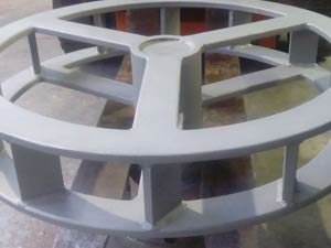 Carbon steel wheel after grit blasting